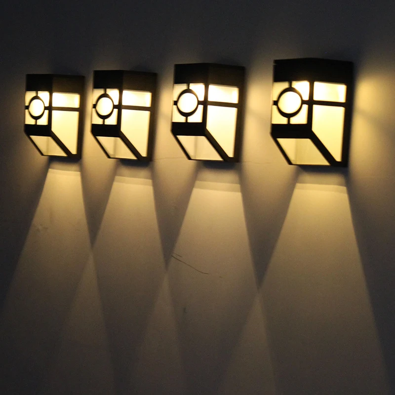 

LED Solar Powered Wall Light Waterproof Mount Light Energy-saving ABS For Outdoor Garden Landscape Villa Garden Lamp Decoration