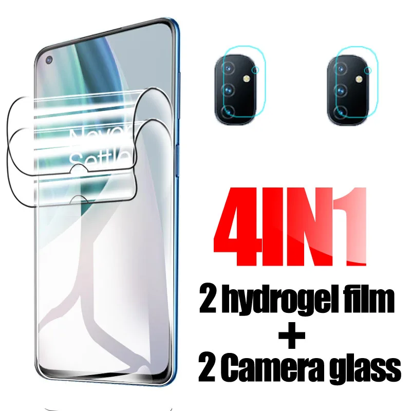 

Гидрогелевая пленка 4 в 1 для Oneplus Nord N10, фотостекло для Oneplus Nord N10, Защита экрана для Oneplus Nord 2, N10, N100, N200, объектив