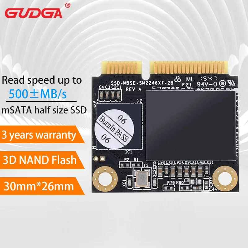 Жесткий диск GUDGA msata полуразмерный SSD-накопитель 512 ГБ mSATA SSD sata Внутренние
