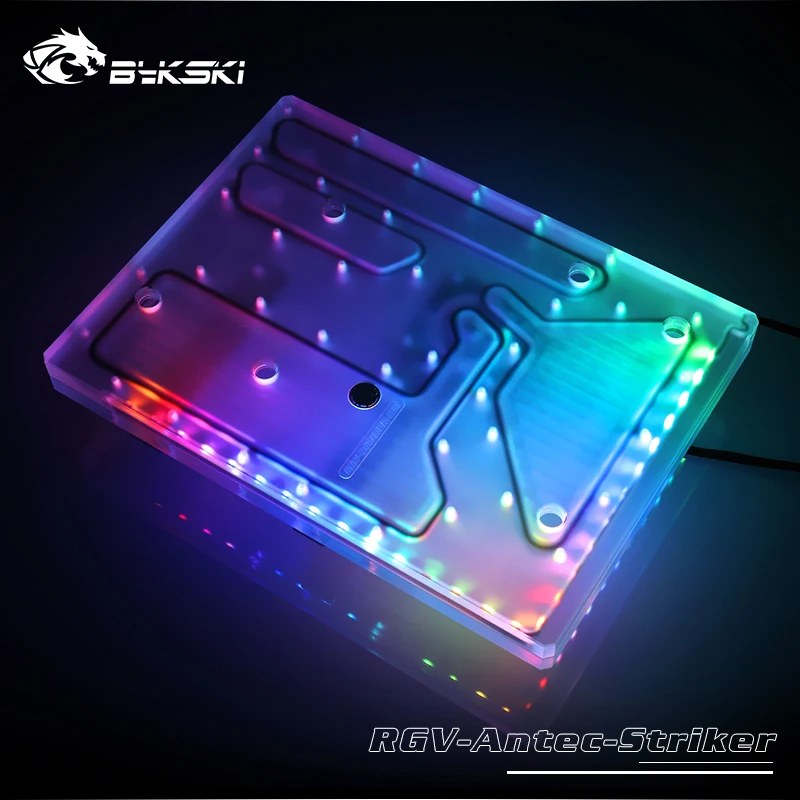Online BYKSKI Acryl Bord Wasser Kanal Lösung Für Antec Sturm Computer Fall Für CPU Und GPU Block/3PIN A-RGB/ Combo DDC Pumpe