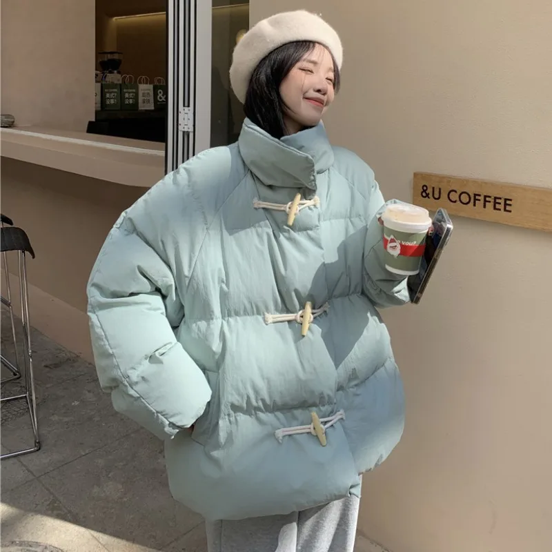 Women's Winter Jacket 2021 New Korean Loose and Versatile Warm Thickened Croissant Bread Jacket Cotton Jacket Women's Jacket