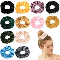 2021 new zipper velvet scrunchie women girls elastic hair rubber bands accessories tie hair rope ring holder headwear headdress