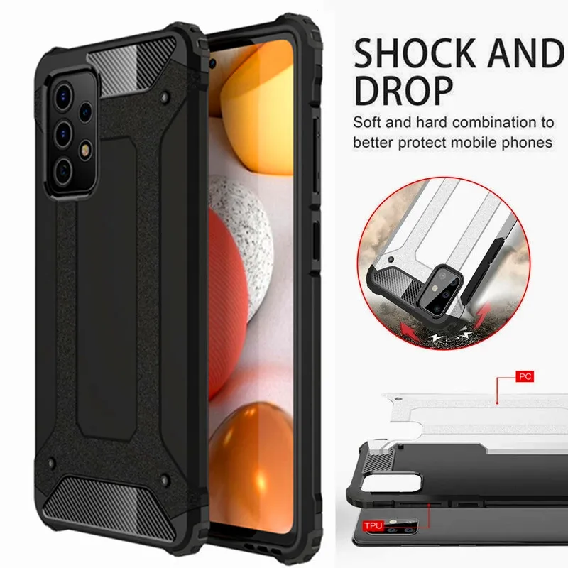 Прочный бронированный чехол для Samsung Galaxy A52 A72 A42 A02S A12 A32 A01 A11 A21S A31 A41 A51 A71 A10 A20 A30 A40 A50