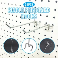 25pcs 100mm single pegboard hooks supermarket shop retail display pegs long rod commodity key chain hanging shelf