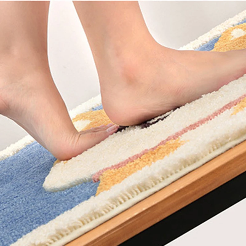 Ковёр из флока коврик для двери пол в прихожей гостиной ковер кухонные ковры