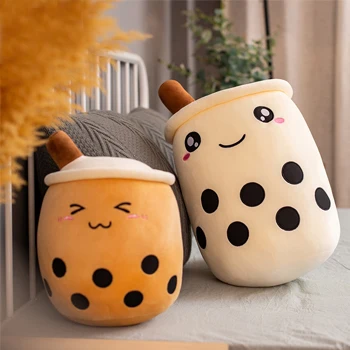 

Milk Tea Plush Toys Cup Shaped Pillow Stuffed Soft Back Cushion Teddy Bear Kawaii Doll Anime Bear Stuffed Toy Kid Birthday Gifts