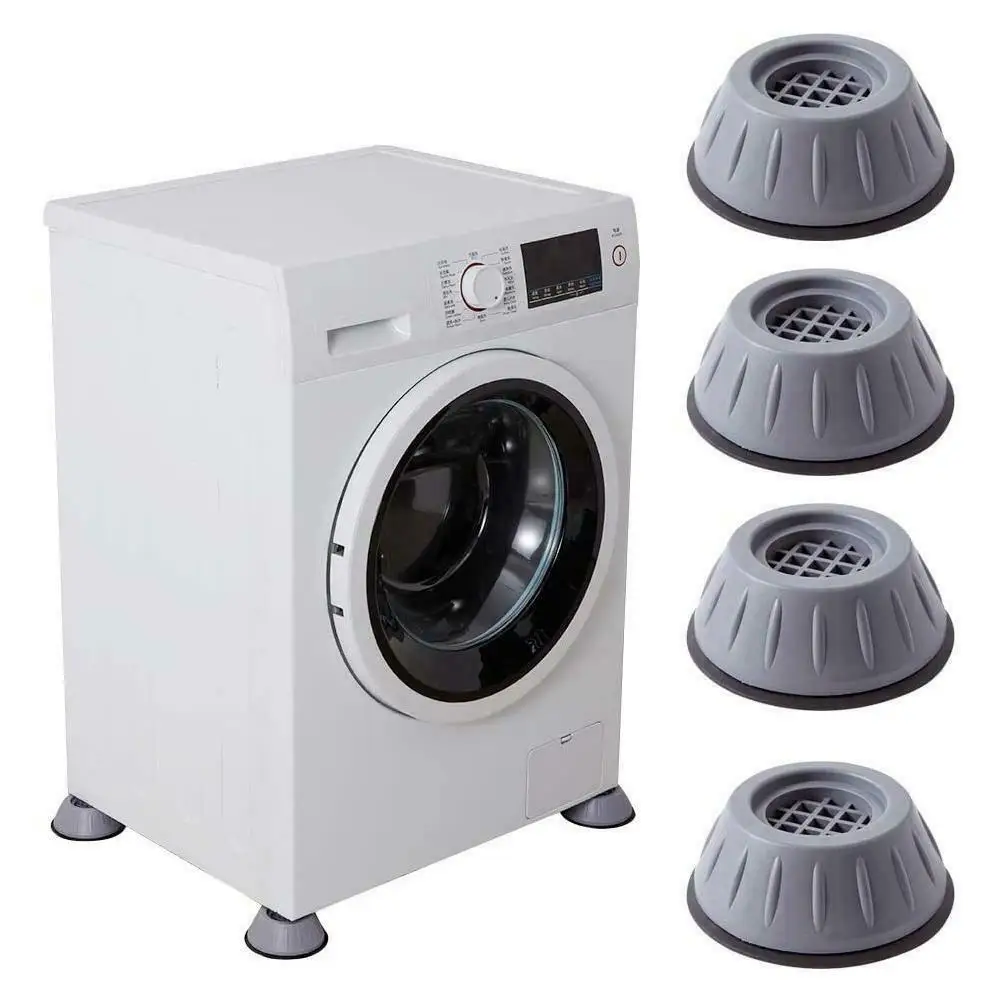 

4Pcs Anti Vibration Feet Pads Rubber Legs Slipstop Silent Skid Raiser Mat Furniture Mat Washing Machine Support Dampers Stander