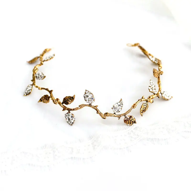 

Свадебная повязка на голову винтажная роза цветок лоза простые свадебные аксессуары для волос