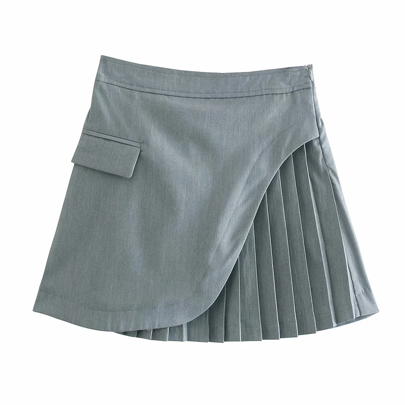 

Sleeveless Vest Skirt Shorts Sets Solid Tops Pleated Mini Two Piece Set Women Skirt Female Sets 2021 Autumn Fashion Ladies Suits