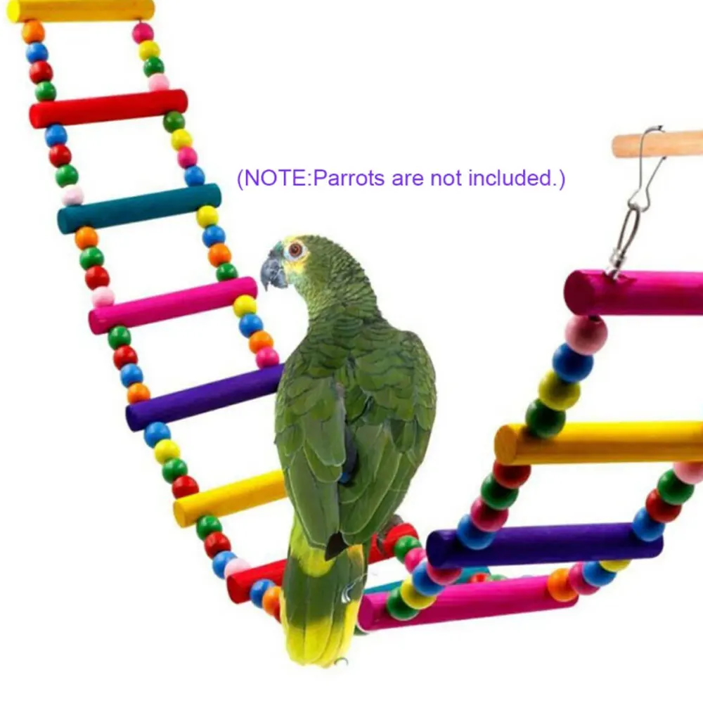 Игрушки для попугаев 6 шт. разноцветные качели клетка игрушки деревянные