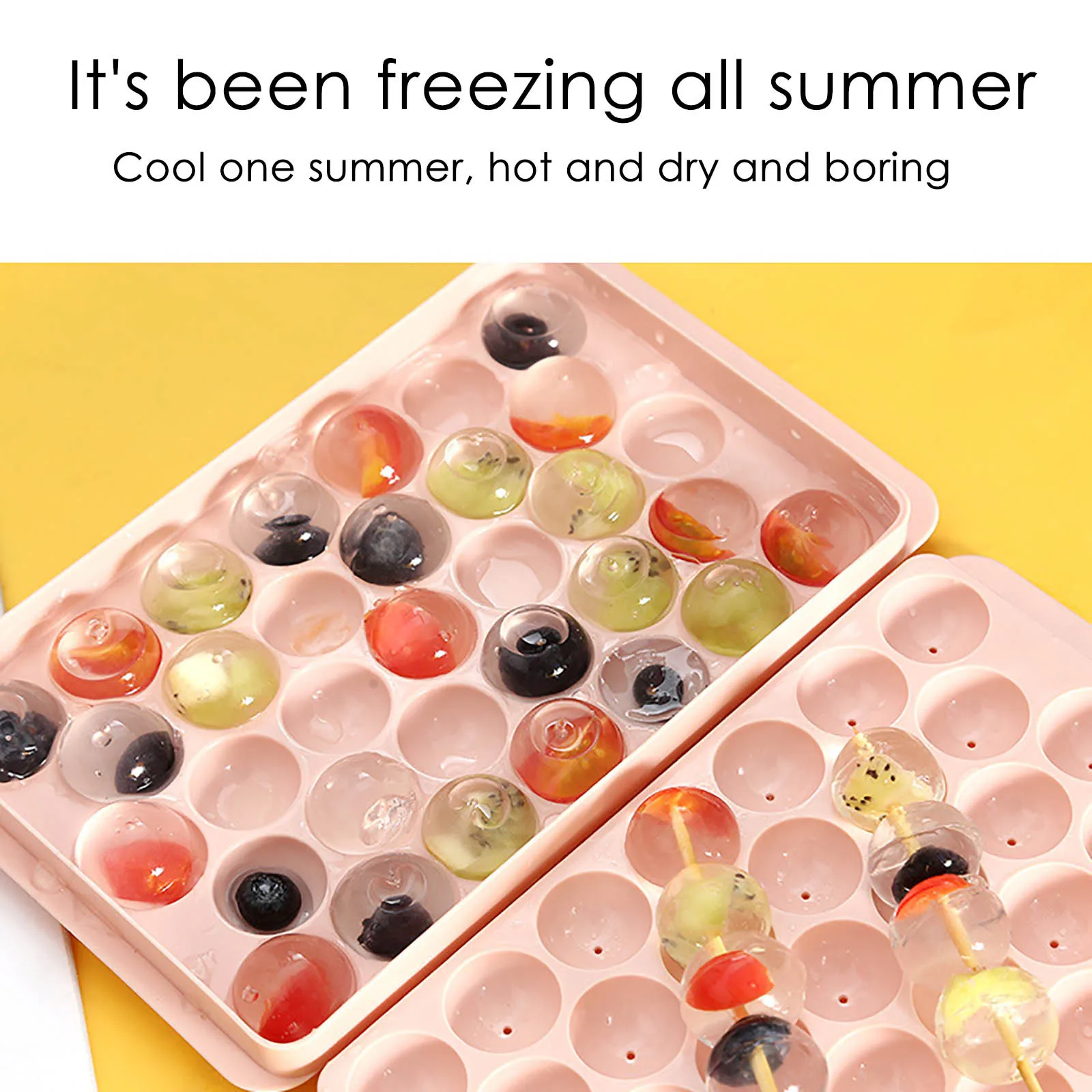 Форма для изготовления ледяных кубиков форма креативная 33 ячейки круглая