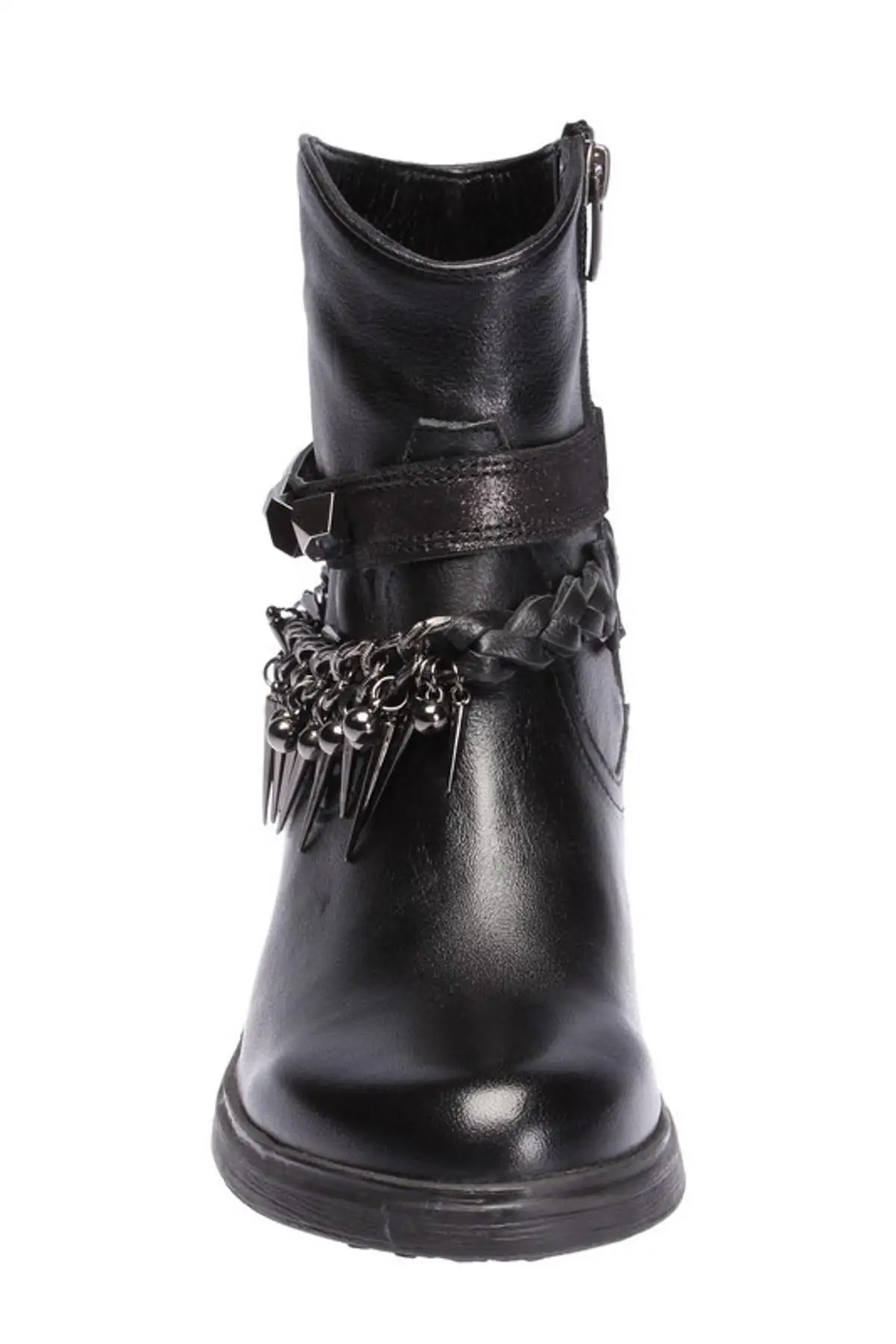 Женские ботинки из натуральной кожи с жемчугом Цвет Черный коллекция 120130000070