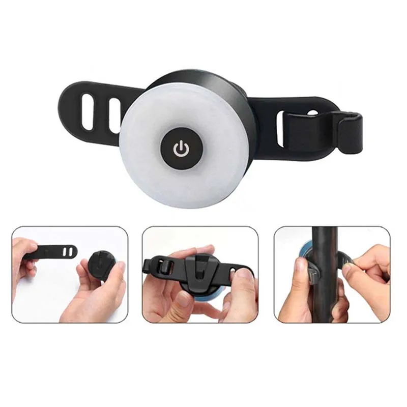 Велосипедный задний светильник мини светодиодный USB заряжаемый велосипедный