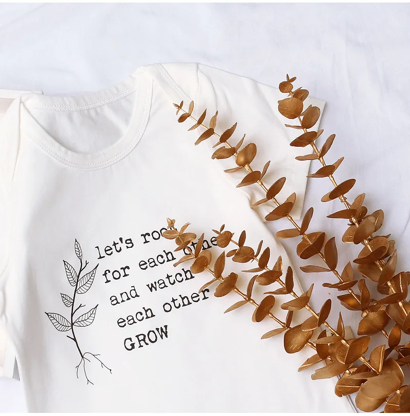 

Newborn Boys Cotton Round Neck Clothing Summer New Infant Cute Short Sleeve Bodysuit Toddler Baby Girls Letters Jumpsuit