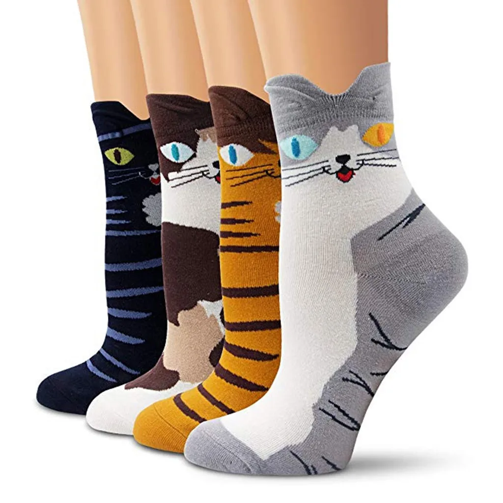 

Comfortable Funny Women Sock Casual Animal Print Cotton Pattern Female Socks Breathable Fashion High Quality Summer Meias