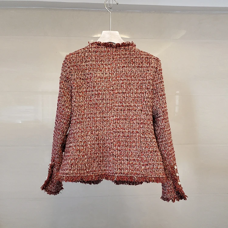 HAMALIEL весенние женские твидовые куртки новый бренд Дамская отбеленная шерсть с