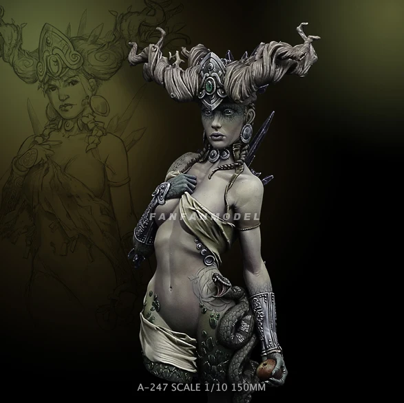 

1/10 Resin Bust Model Kits Queen of hell self-assembled A-247