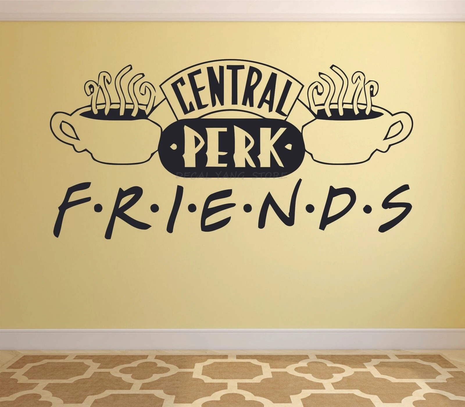 Logo Wall Decal Central Perk Friends TV Show Door Window Vinyl Sticker Bedroom Living Room House Interior Decor Words Mural 1493 | Дом и сад