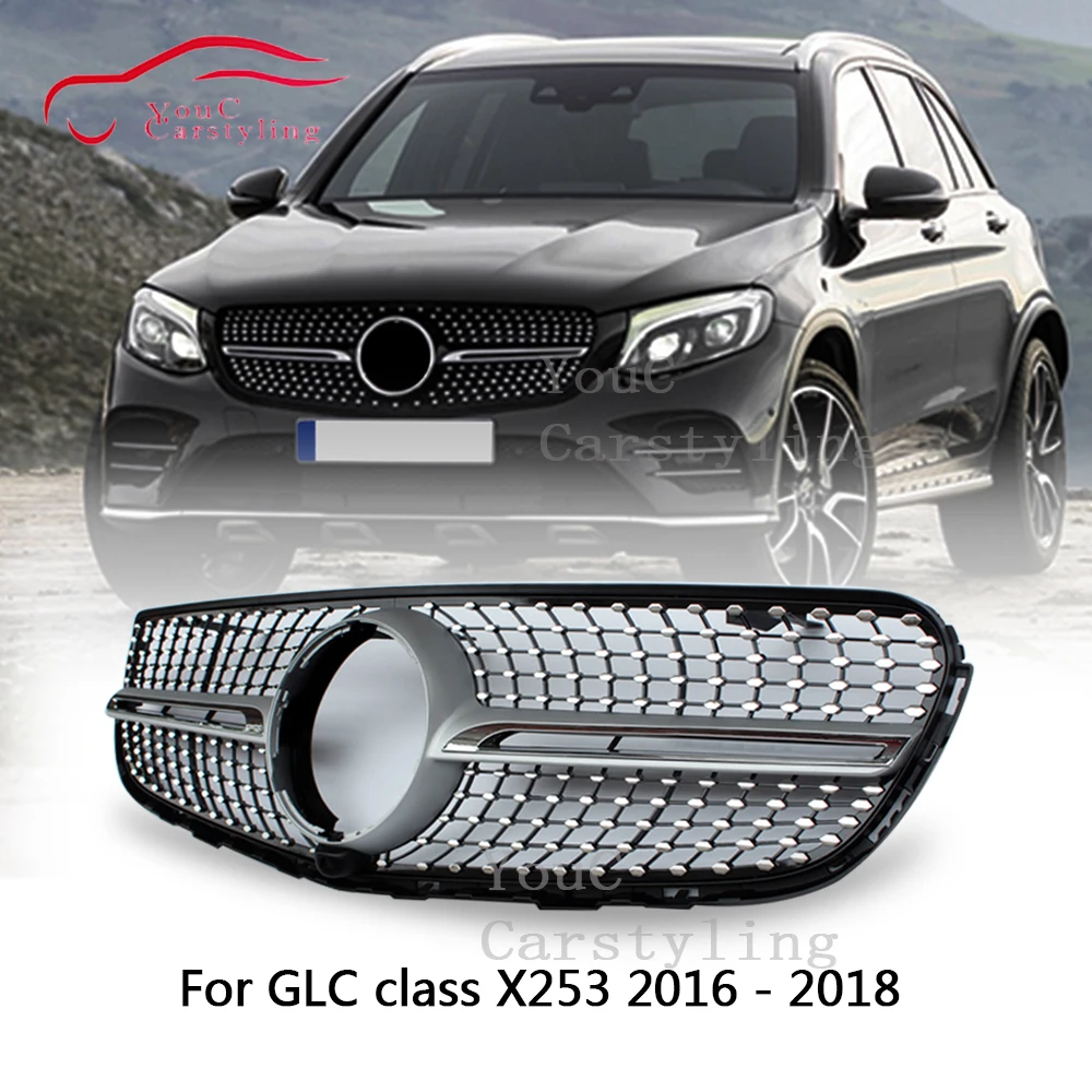 W253 Бриллиантовая решетка передний бампер для Mercedes GLC class X253 C253 Coupe 2016 - 2018 GLC200 GLC250