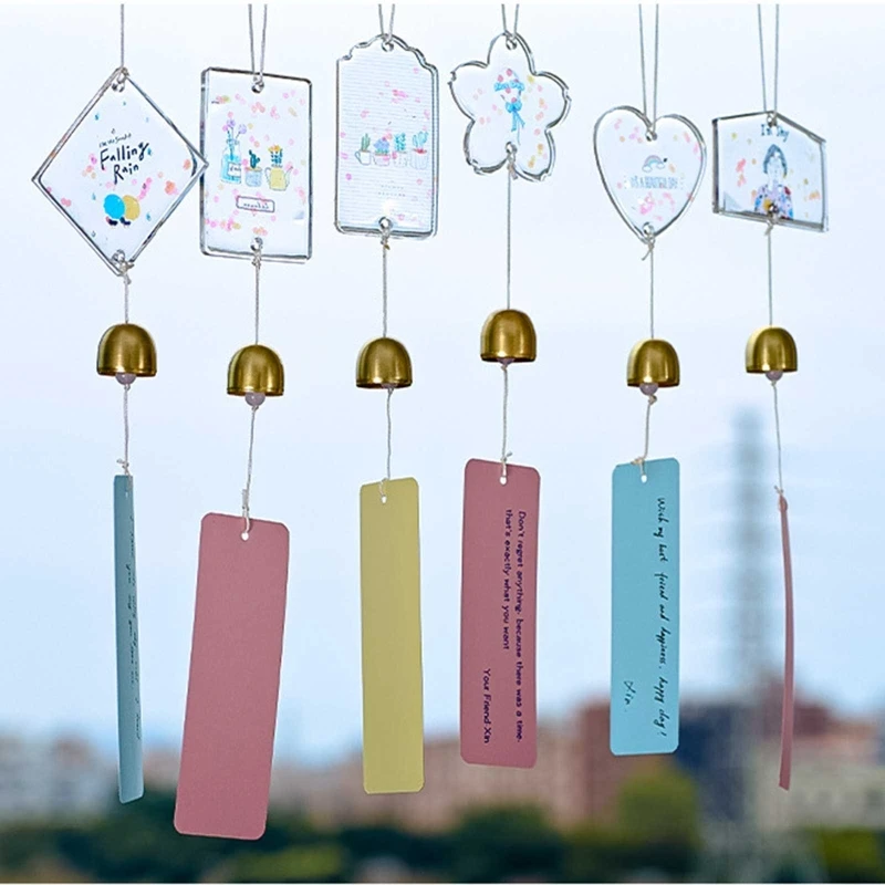 

95AB DIY Windchime Flower Heart Square Rectangle Home Door Charm Silicone Mold