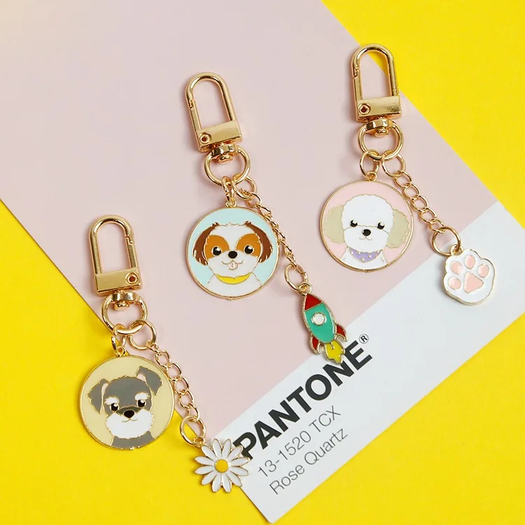 Прекрасный животное собаки брелок Шнауцер вельш корги брелки подарок для