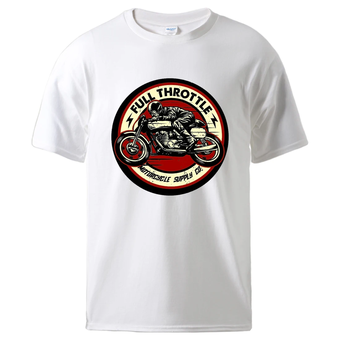 

Man New T Shirt Full Throttle Cafe Racer Rockabilly Biker Cool Man Summer Cotton Short Sleeve Tops Casual Black T Shirt Tee
