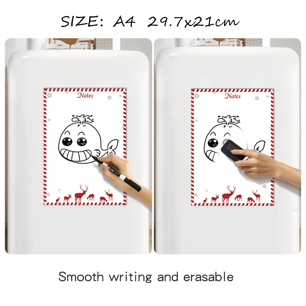 Гибкая магнитная доска для сообщений А4 рисования на холодильник стираемая