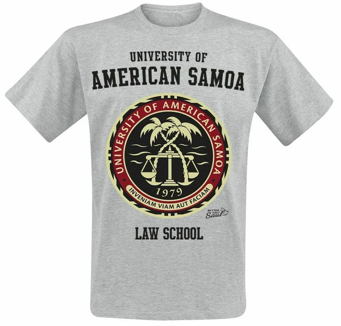 

Better Call Saul University Of American Samoa Tops Tee T Shirt Mottled Grey T-Shirt Popular
