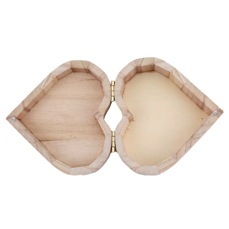 

New Arrive Storage Boxes Heart Shape Wood Box Jewelry Box Wedding Gift Home Storage Bin Earrings Ring Box