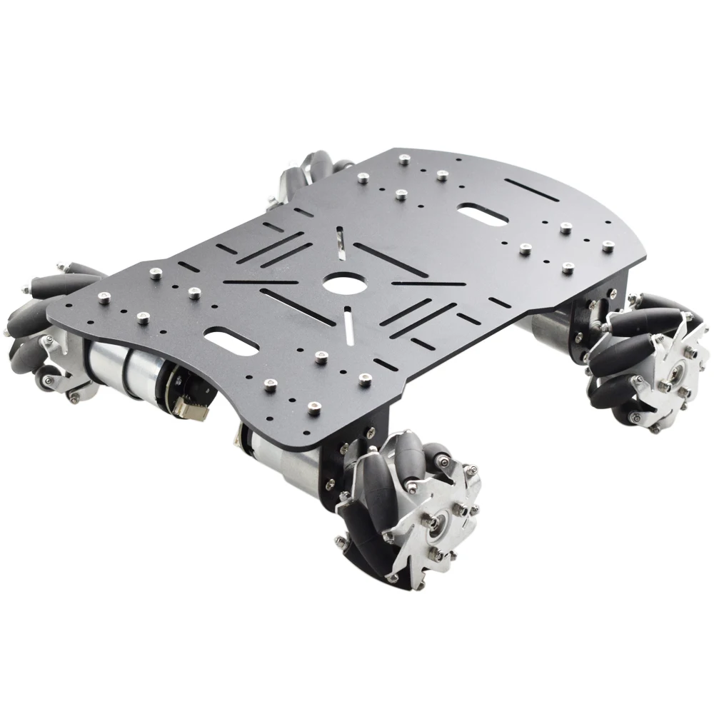 15KG Load Metal Mecanum Wheel Robot Car Chassis Kit with 4pcs DC Motor with Encoder for Arduino STM32 DIY STEM Toy Parts