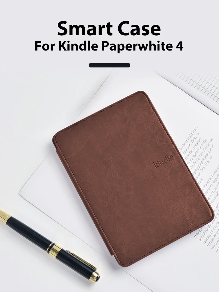 Роскошный кожаный чехол для Amazon kindle Paperwhite 4 Чехол PQ94WIF funda kindle paperwhite 4 чехол+ ремешок Подарочная пленка+ ручка