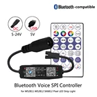 Контроллер USBDC5-24V WS2811 WS2812B для Пиксельной светодиодной ленсветильник SK6812 WS2812, лента дистанционного управления через приложение, совместимая с Bluetooth, синхронизация музыки