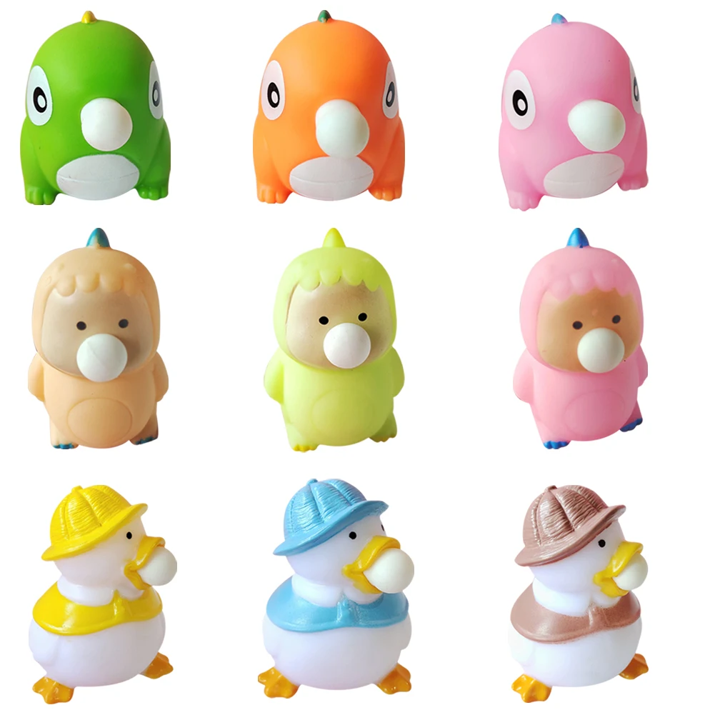 

Decompression Toy Spit Bubble Duck Dinosaur Pinch Squeeze Funny Anti-Stress Vent Toy Gadgets Autism Needs Children Gifts