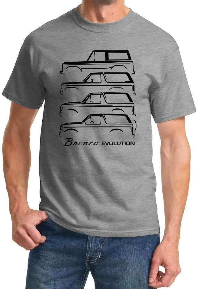 

1966-92 Bronco Evolution Classic Outline Design Tshirt New Free Shipping