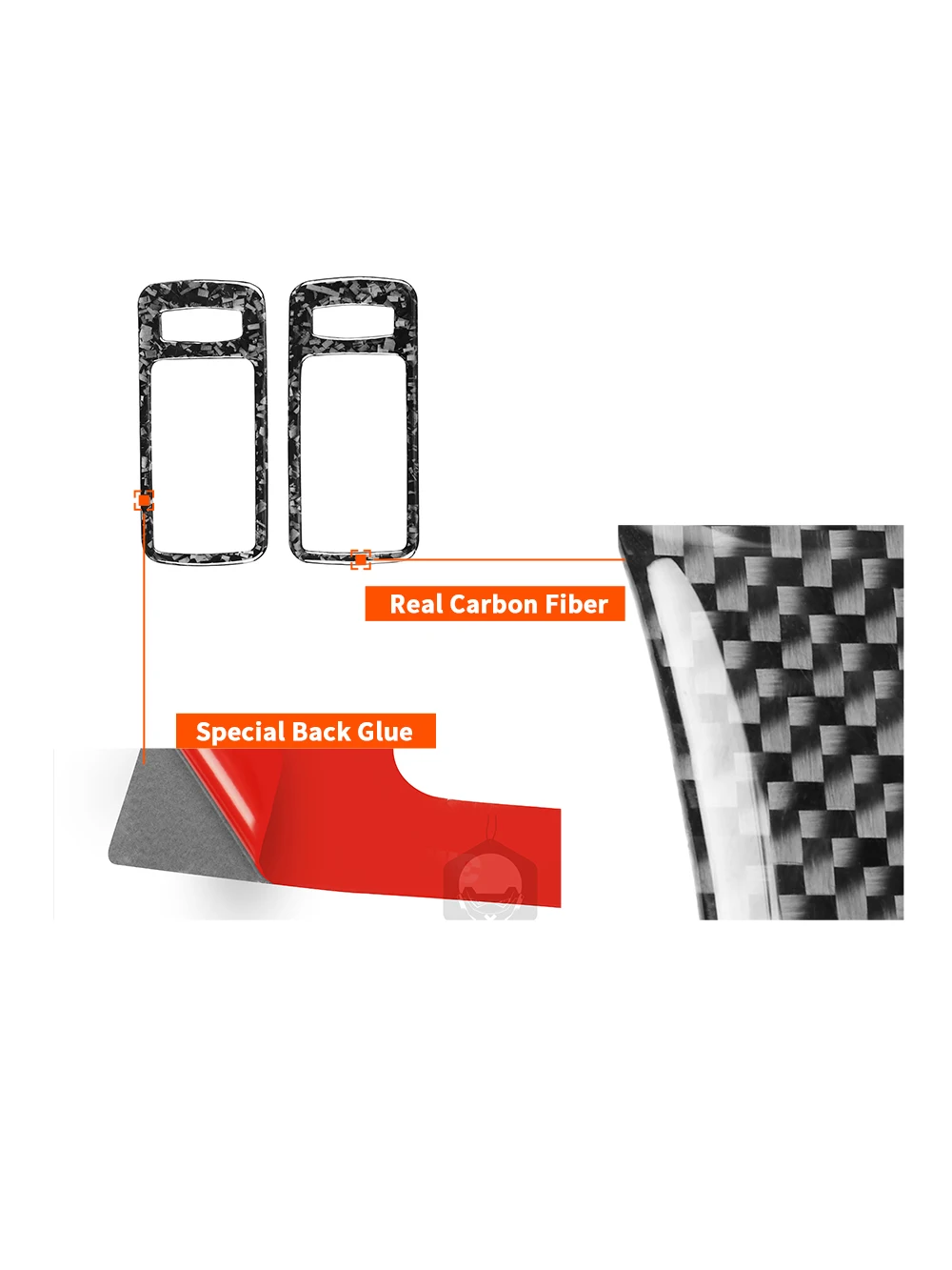 For Ford Mustang 2009 2010 2011 2013 Carbon Fiber Car Door Pull Handle Frame Cover Car Accessories Decorative Stickers Car Trim