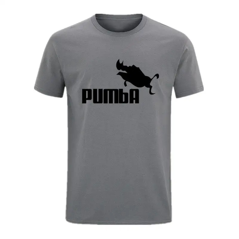 2019 Забавные милые футболки homme Pumba с принтом мужские повседневные хлопковые топы