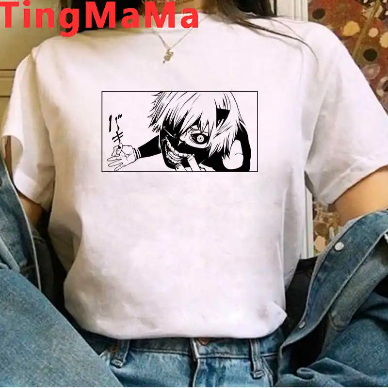 Одежда с надписью Tokyo Ghoul для косплея канеки кэна Лето Топ Футболки женские tumblr