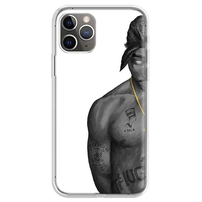 2Pac Makaveli Tupac Amaru Shakur Clear Phone Case For iPhone 11Pro XR 7 8 6 6S Plus X XS MAX 5 5S SE Story Silicone Cover |