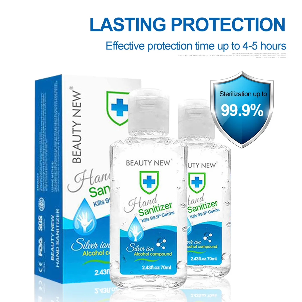 In Stock!70ml Hand Sanitizer Effective Disinfection Portable Cleaner Soaps Disposable Rinse alcool gel |