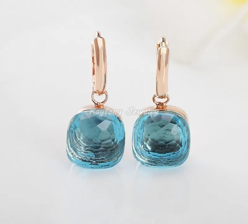 hot brand classic water droplets candies style earrings 22 kinds of color crystal drop earring for women fashion jewelry gift free global shipping