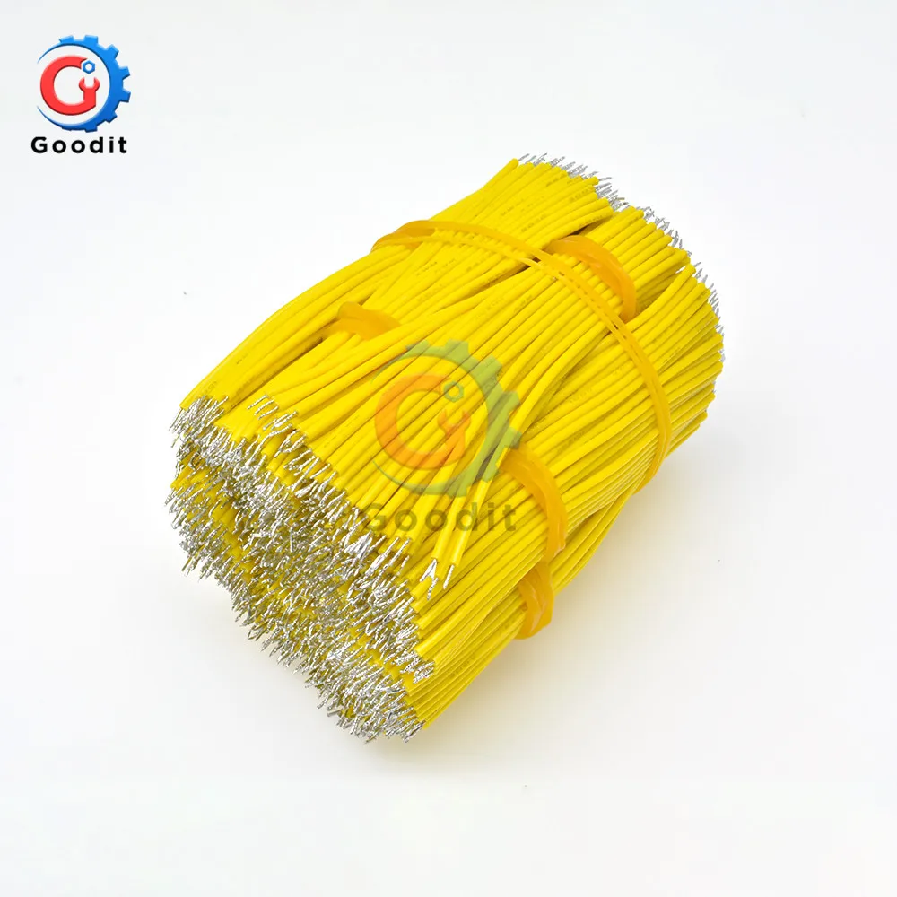 100 шт./компл. 24AWG гальванически лужёные макетная плата припоя кабель 24AWG 8 см Fly джемпер Оловянная проволока проводящие провода 1007-24AWG разъем провода
