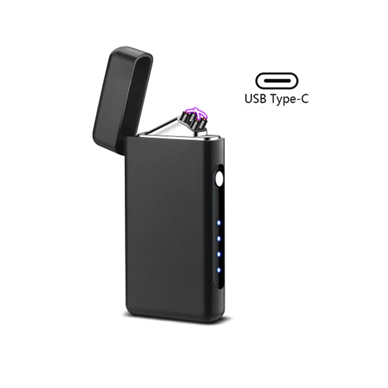 Тип C ABS зарядка через USB более легкий импульс двойной дуги зажигалки
