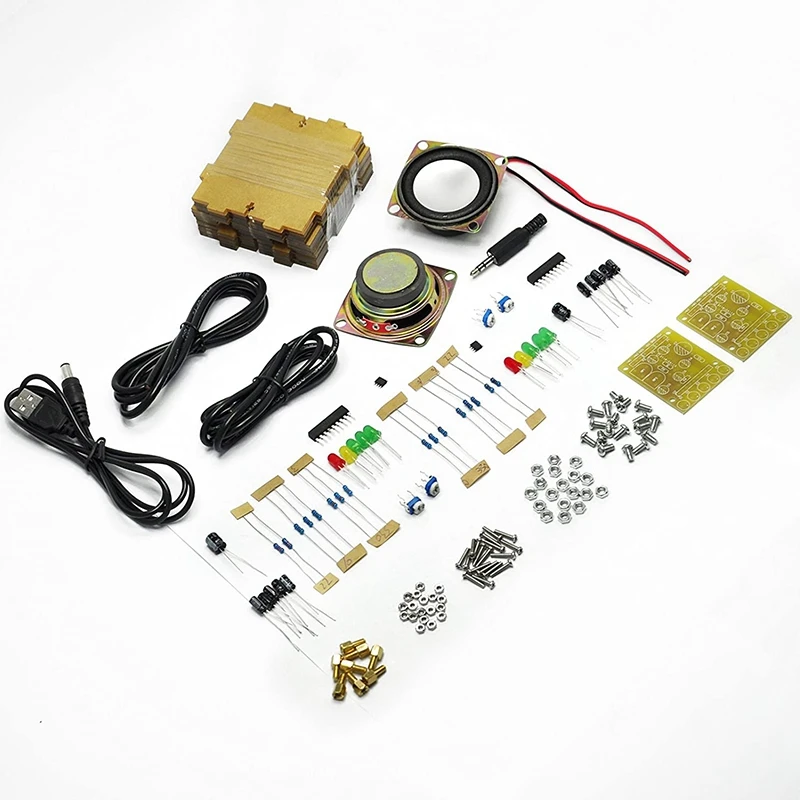 Мини электронный прозрачный стерео динамик коробка DIY Kit усилитель звука для Arduino