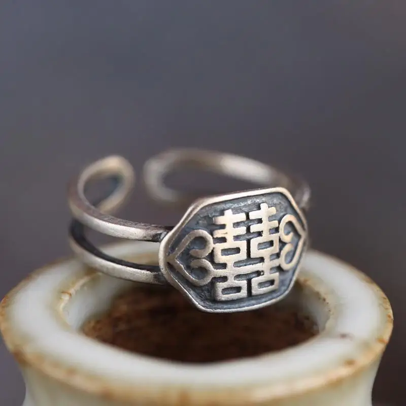 Shuangxi Южный орнамент из стерлингового серебра старинное серебро изготовитель