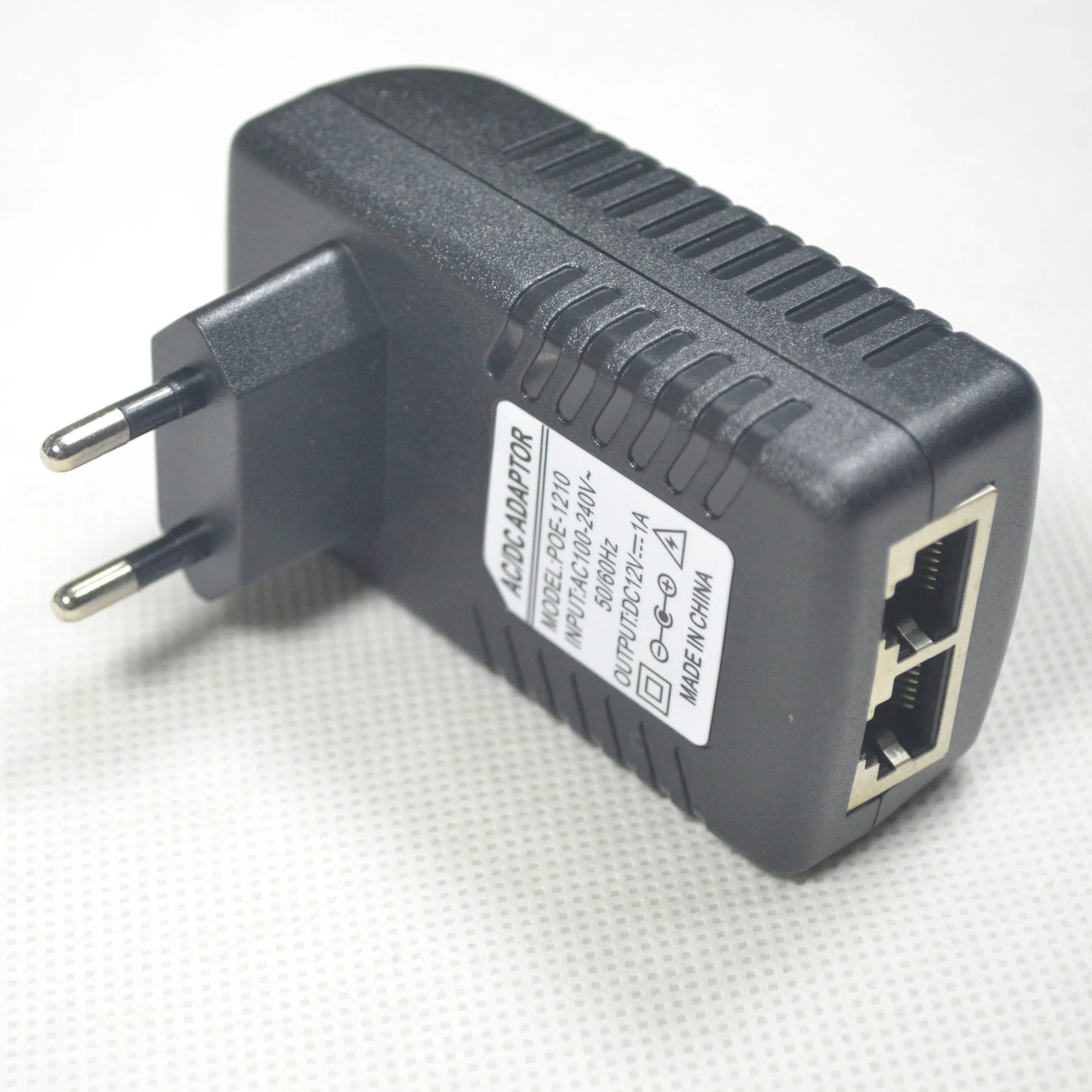 Источник питания от сети Ethernet 12V 1A POE адаптер Форсунка для IP системах