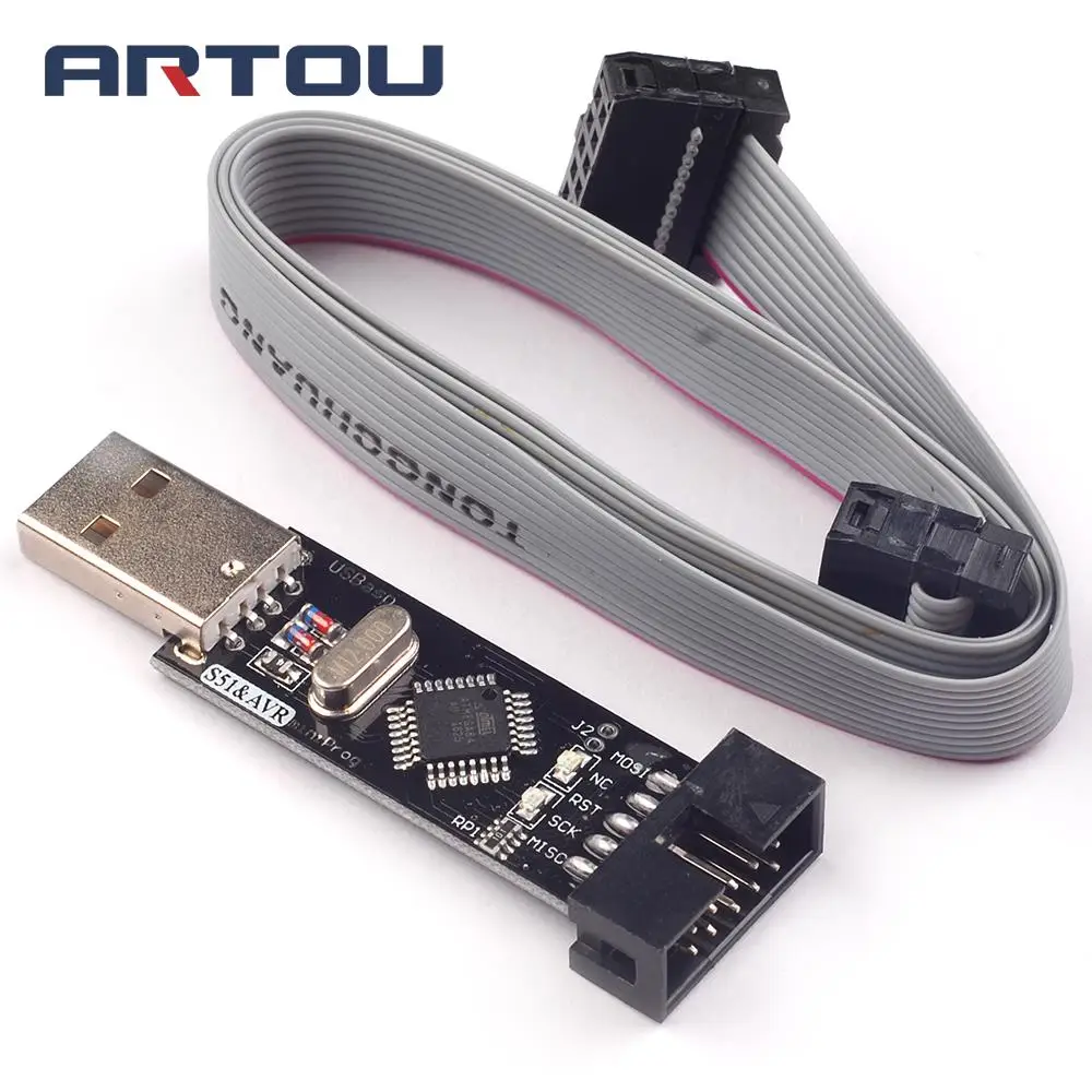USBASP/USBISP+ STK500 10Pin на 6Pin адаптер 3,3 V/5 V AVR программист USB линия загрузки ATMEGA128 ATMEGA8 USBASP USBISP AVRISP