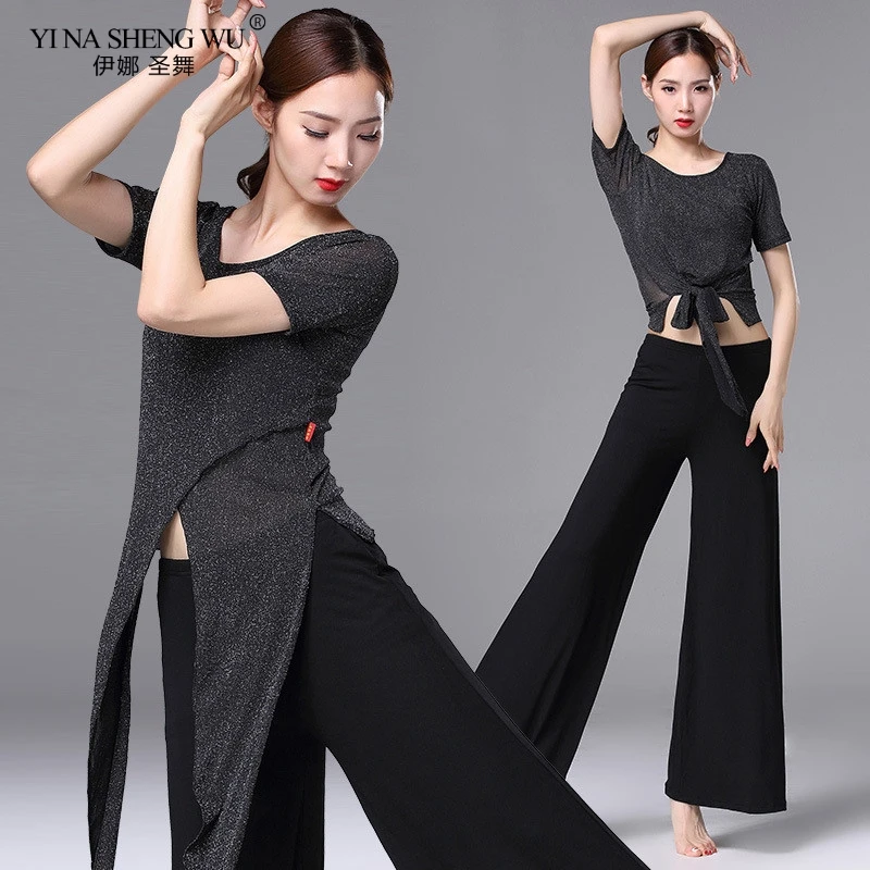Профессиональная женская одежда для танца живота сетчатый костюм комплект из 2