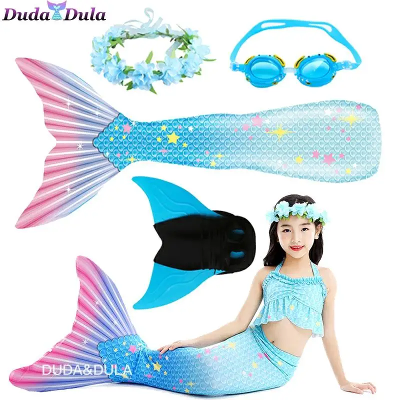 Маленький костюм Русалочки для купания хвост русалки Одежда маскарада Детские