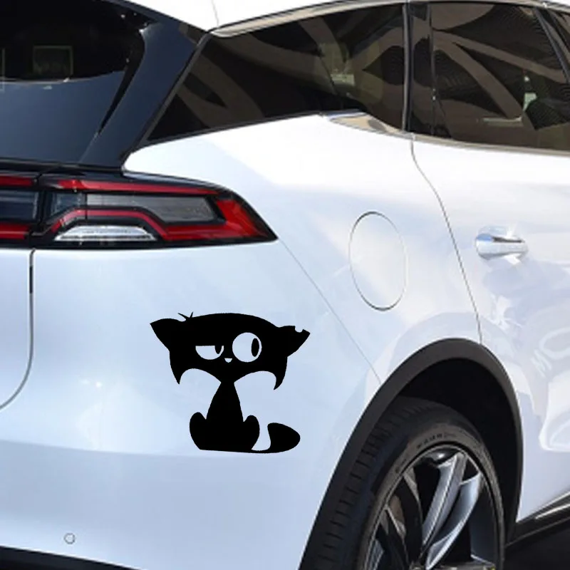 

15cmx13cm Funny cat Vinyl Car stickers Decals Motorcycle Accessories Car-Window Decorative Goods PVC
