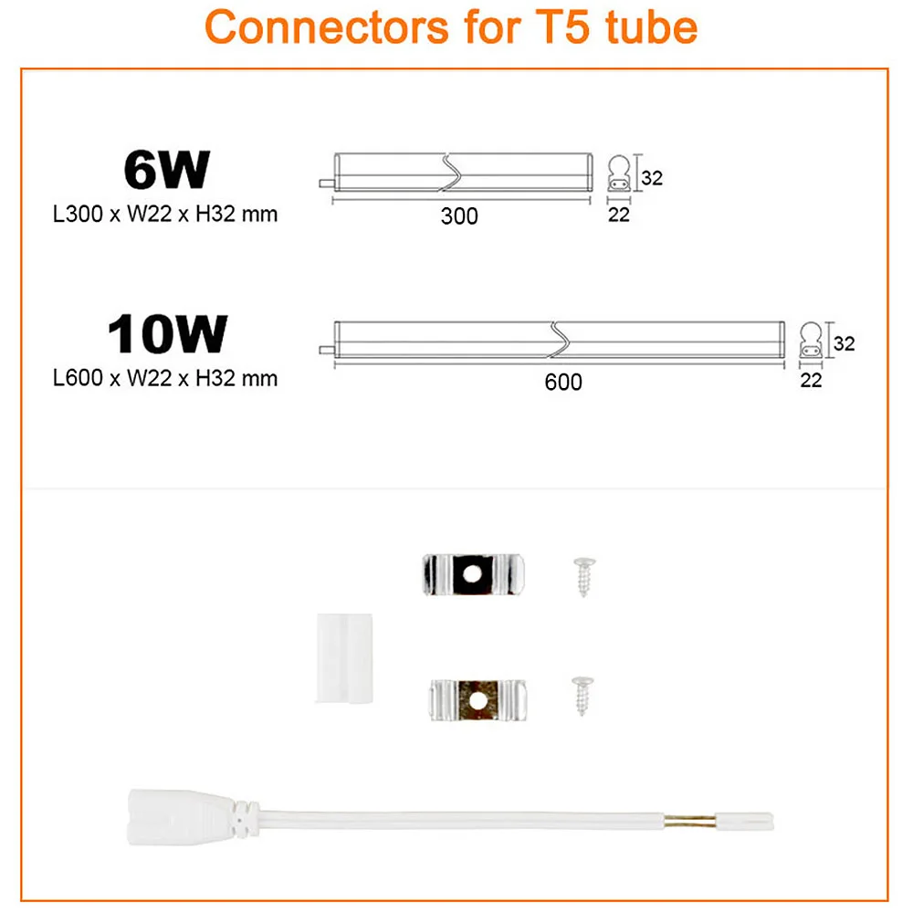 Светодиодная трубка T5 лампа 220 В флуоресцентная 30 см 60 9 Вт 14 18 SMD 2835 светодиодная